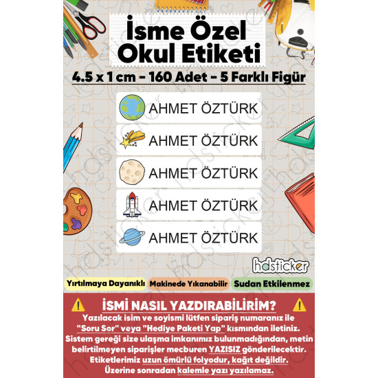 200 Adet Uzay Desenli İsme Özel Okul Etiketi Kişiye Özel İsim Baskılı Kalem Defter Kitap Matara Beslenme Çantası Kreş Anaokulu Öğrenci Sticker Seti Suya Dayanıklı Silinmez Folyo Yıkanabilir Çıkartma 200 Adet Uzay Desenli İsme Özel Okul Etiketi Kişiye Özel İsim Baskılı Kalem Defter Kitap Matara Beslenme Çantası Kreş Anaokulu Öğrenci Sticker Seti Suya Dayanıklı Silinmez Folyo Yıkanabilir Çıkartma