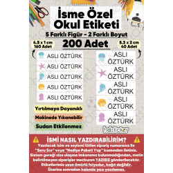 200 Adet Deniz Desenli İsme Özel Okul Etiketi Kişiye Özel İsim Baskılı Kalem Defter Kitap Matara Beslenme Çantası Kreş Anaokulu Öğrenci Sticker Seti Suya Dayanıklı Silinmez Yıkanabilir Folyo Çıkartma 200 Adet Deniz Desenli İsme Özel Okul Etiketi Kişiye Özel İsim Baskılı Kalem Defter Kitap Matara Beslenme Çantası Kreş Anaokulu Öğrenci Sticker Seti Suya Dayanıklı Silinmez Yıkanabilir Folyo Çıkartma