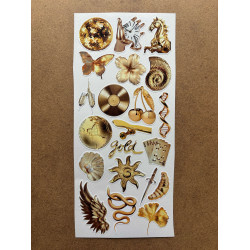 21 Adet Gold Temalı Sticker Seti Ajanda Planner Bullet Journal Laptop Telefon Etiket Çıkartma Paket