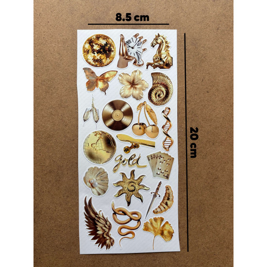 21 Adet Gold Temalı Sticker Seti Ajanda Planner Bullet Journal Laptop Telefon Etiket Çıkartma Paket 21 Adet Gold Temalı Sticker Seti Ajanda Planner Bullet Journal Laptop Telefon Etiket Çıkartma Paket