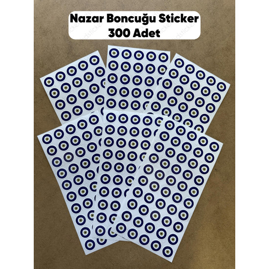 300 Adet Nazar Boncuğu Yapışkanlı Sticker Etiket Öğretmen Ambalaj Parti Hediye Paketleme Çıkartma 300 Adet Nazar Boncuğu Yapışkanlı Sticker Etiket Öğretmen Ambalaj Parti Hediye Paketleme Çıkartma