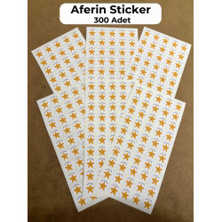 300 Adet Öğretmen Sticker Seti - Ödev Kontrol, Öğrenci Ödül, Aferin Bravo Motivasyon Etiketleri P2