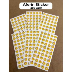 300 Adet Öğretmen Sticker Seti - Ödev Kontrol, Öğrenci Ödül, Aferin Bravo Motivasyon Etiketleri P7