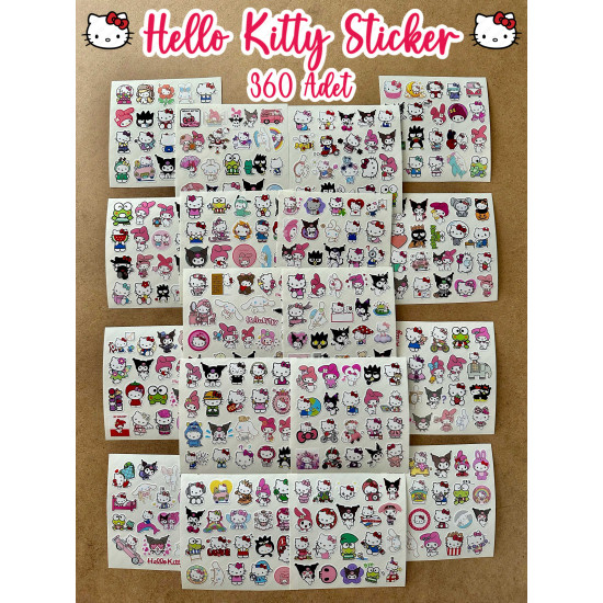 360 Adet Hello Kitty ve Arkadaşları Kuromi My Melody Cinnamoroll Bullet Journal Sticker Seti Mini 360 Adet Hello Kitty ve Arkadaşları Kuromi My Melody Cinnamoroll Bullet Journal Sticker Seti Mini