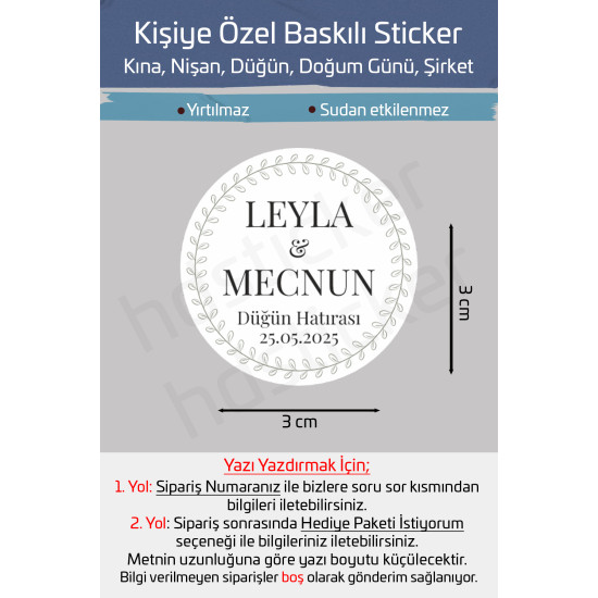 42 Adet Kişiye Özel Kına Nişan Nikah Düğün Sünnet Bebek Firma Etiket Sticker Hediye ve Çikolata P13