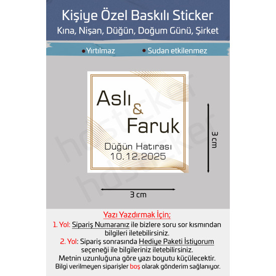 42 Adet Kişiye Özel Kına Nişan Nikah Düğün Sünnet Bebek Firma Etiket Sticker Hediye ve Çikolata P26