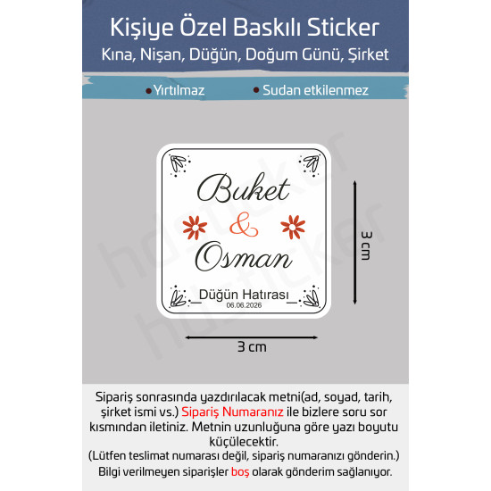 42 Adet Kişiye Özel Kına Nişan Nikah Düğün Sünnet Bebek Firma Etiket Sticker Hediye ve Çikolata P44 42 Adet Kişiye Özel Kına Nişan Nikah Düğün Sünnet Bebek Firma Etiket Sticker Hediye ve Çikolata P44