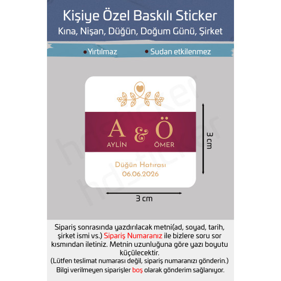 42 Adet Kişiye Özel Kına Nişan Nikah Düğün Sünnet Bebek Firma Etiket Sticker Hediye ve Çikolata P45 42 Adet Kişiye Özel Kına Nişan Nikah Düğün Sünnet Bebek Firma Etiket Sticker Hediye ve Çikolata P45