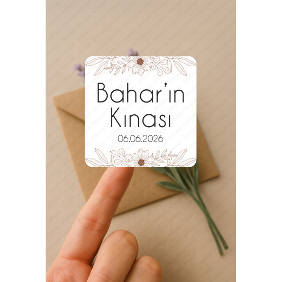 42 Adet Kişiye Özel Kına Nişan Nikah Düğün Sünnet Bebek Firma Etiket Sticker Hediye ve Çikolata P46 42 Adet Kişiye Özel Kına Nişan Nikah Düğün Sünnet Bebek Firma Etiket Sticker Hediye ve Çikolata P46