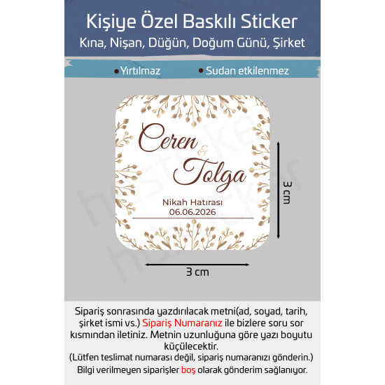 42 Adet Kişiye Özel Kına Nişan Nikah Düğün Sünnet Bebek Firma Etiket Sticker Hediye ve Çikolata P47 42 Adet Kişiye Özel Kına Nişan Nikah Düğün Sünnet Bebek Firma Etiket Sticker Hediye ve Çikolata P47