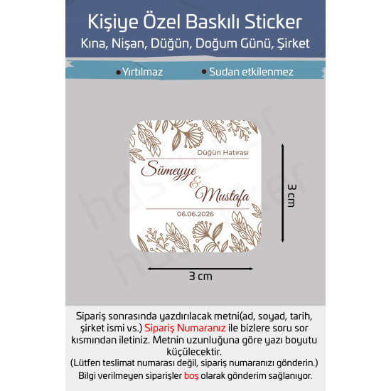 42 Adet Kişiye Özel Kına Nişan Nikah Düğün Sünnet Bebek Firma Etiket Sticker Hediye ve Çikolata P48 42 Adet Kişiye Özel Kına Nişan Nikah Düğün Sünnet Bebek Firma Etiket Sticker Hediye ve Çikolata P48