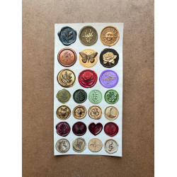50 Adet Retro Pul Mühür Sticker Seti Vintage Etiket Karışık Desen Hediye Davetiye Defter Süsleme