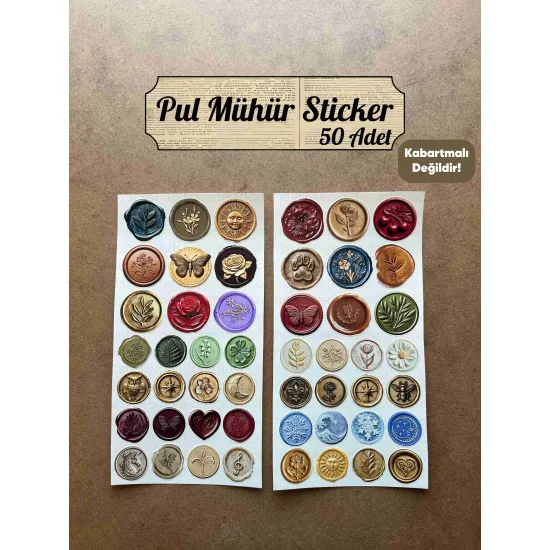 50 Adet Retro Pul Mühür Sticker Seti Vintage Etiket Karışık Desen Hediye Davetiye Defter Süsleme 50 Adet Retro Pul Mühür Sticker Seti Vintage Etiket Karışık Desen Hediye Davetiye Defter Süsleme