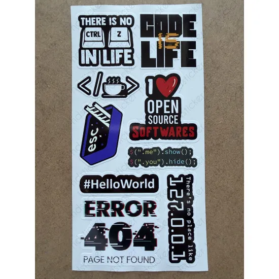 55 Adet Yazılım & Yazılımcı Software Developer Laptop Notebook Tablet Etiket Sticker Set P55 55 Adet Yazılım & Yazılımcı Software Developer Laptop Notebook Tablet Etiket Sticker Set P55