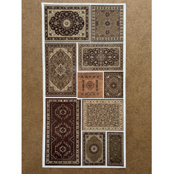56 Adet Etnik Halı Kilim Desenli Motif Vintage Bohem Ajanda Defter Scrapbook Etiket Sticker Çıkartma