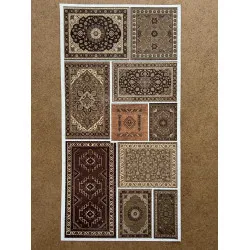56 Adet Etnik Halı Kilim Desenli Motif Vintage Bohem Ajanda Defter Scrapbook Etiket Sticker Çıkartma