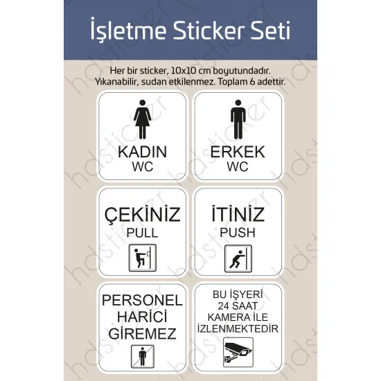 6 Adet İşletme Mağaza Ofis Uyarı İkaz Etiketleri Seti Personel Harici Giremez 24 Saat Kamera İtiniz Çekiniz WC Sticker Kapı Cam Duvar Yönlendirme Suya Dayanıklı Folyo Çıkartma 6 Adet İşletme Mağaza Ofis Uyarı İkaz Etiketleri Seti Personel Harici Giremez 24 Saat Kamera İtiniz Çekiniz WC Sticker Kapı Cam Duvar Yönlendirme Suya Dayanıklı Folyo Çıkartma