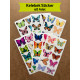 60 Adet Kelebek Sticker Seti - Defter, Duvar, Laptop, Telefon, Ayna, Cam Çocuk Kitap Dekor Etiket P1