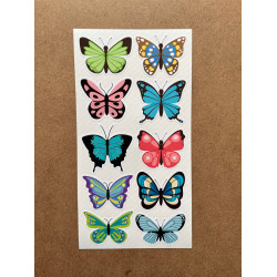 60 Adet Kelebek Sticker Seti - Defter, Duvar, Laptop, Telefon, Ayna, Cam Çocuk Kitap Dekor Etiket P1