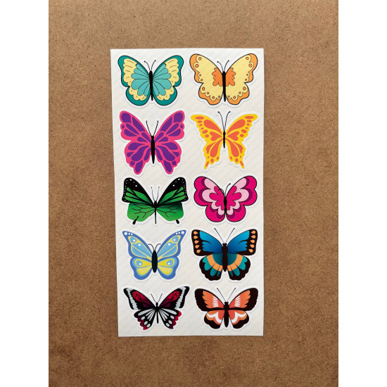 60 Adet Kelebek Sticker Seti - Defter, Duvar, Laptop, Telefon, Ayna, Cam Çocuk Kitap Dekor Etiket P2 60 Adet Kelebek Sticker Seti - Defter, Duvar, Laptop, Telefon, Ayna, Cam Çocuk Kitap Dekor Etiket P2