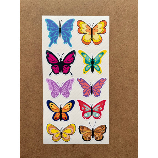60 Adet Kelebek Sticker Seti - Defter, Duvar, Laptop, Telefon, Ayna, Cam Çocuk Kitap Dekor Etiket P2 60 Adet Kelebek Sticker Seti - Defter, Duvar, Laptop, Telefon, Ayna, Cam Çocuk Kitap Dekor Etiket P2