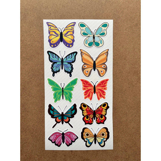 60 Adet Kelebek Sticker Seti - Defter, Duvar, Laptop, Telefon, Ayna, Cam Çocuk Kitap Dekor Etiket P2 60 Adet Kelebek Sticker Seti - Defter, Duvar, Laptop, Telefon, Ayna, Cam Çocuk Kitap Dekor Etiket P2