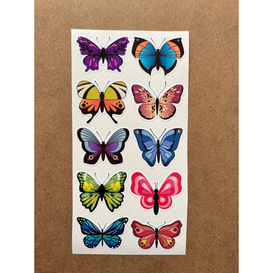 60 Adet Kelebek Sticker Seti - Defter, Duvar, Laptop, Telefon, Ayna, Cam Çocuk Kitap Dekor Etiket P2 60 Adet Kelebek Sticker Seti - Defter, Duvar, Laptop, Telefon, Ayna, Cam Çocuk Kitap Dekor Etiket P2