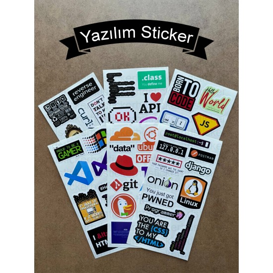 60 Adet Yazılım & Yazılımcı Software Developer Laptop Notebook Tablet Etiket Sticker Set P57 60 Adet Yazılım & Yazılımcı Software Developer Laptop Notebook Tablet Etiket Sticker Set P57