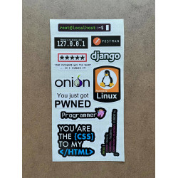 60 Adet Yazılım & Yazılımcı Software Developer Laptop Notebook Tablet Etiket Sticker Set P57