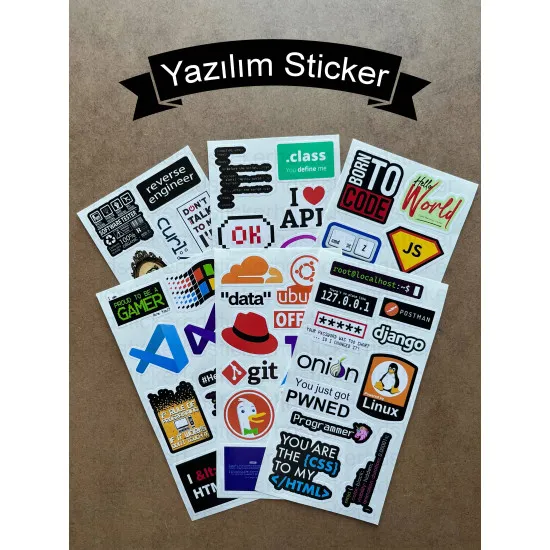 60 Adet Yazılım & Yazılımcı Software Developer Laptop Notebook Tablet Etiket Sticker Set P57 60 Adet Yazılım & Yazılımcı Software Developer Laptop Notebook Tablet Etiket Sticker Set P57