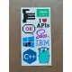 60 Adet Yazılım & Yazılımcı Software Developer Laptop Notebook Tablet Etiket Sticker Set P57