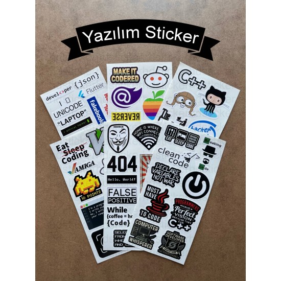 60 Adet Yazılım & Yazılımcı Software Developer Laptop Notebook Tablet Etiket Sticker Set P58 60 Adet Yazılım & Yazılımcı Software Developer Laptop Notebook Tablet Etiket Sticker Set P58