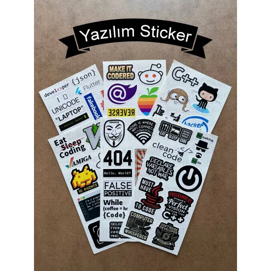 60 Adet Yazılım & Yazılımcı Software Developer Laptop Notebook Tablet Etiket Sticker Set P58 60 Adet Yazılım & Yazılımcı Software Developer Laptop Notebook Tablet Etiket Sticker Set P58