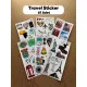 61 Adet Travel Seyahat Temalı Sticker Seti - Gezi, Valiz, Laptop, Defter İçin Renkli Etiket Çıkartma 61 Adet Travel Seyahat Temalı Sticker Seti - Gezi, Valiz, Laptop, Defter İçin Renkli Etiket Çıkartma