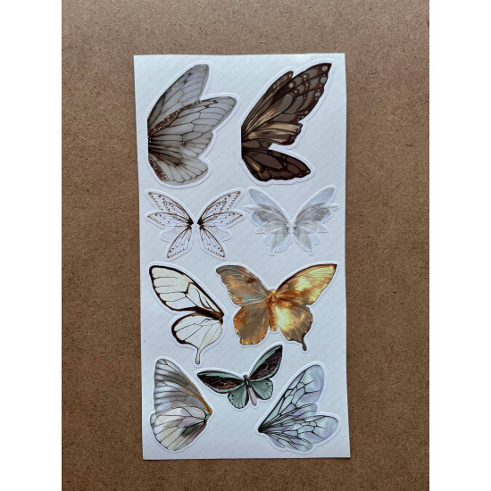 61 Adet Vintage Kelebek Sticker Seti - Defter, Duvar, Laptop, Ayna, Cam Çocuk Kitap Dekor Etiket P4 61 Adet Vintage Kelebek Sticker Seti - Defter, Duvar, Laptop, Ayna, Cam Çocuk Kitap Dekor Etiket P4