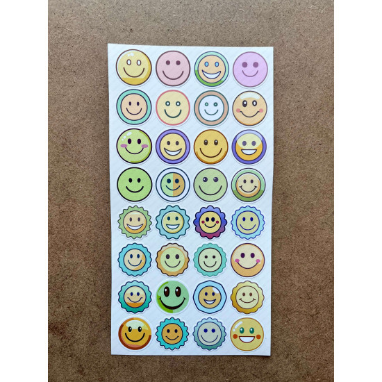 64 Adet Gülücük Temalı Sticker Seti - Renkli Gülen Yüz, Öğretmen, Defter, Ajanda Süsleme Etiketleri 64 Adet Gülücük Temalı Sticker Seti - Renkli Gülen Yüz, Öğretmen, Defter, Ajanda Süsleme Etiketleri