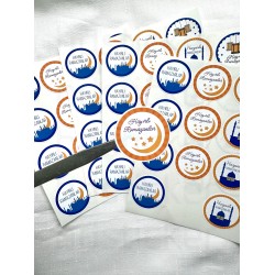 64 Adet Hayırlı Ramazanlar Ramazan Süsleme Paketleme Ambalaj Temalı Sticker Seti Etiket 4 CM P3