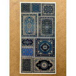 65 Adet Etnik Halı Kilim Desenli Motif Vintage Bohem Ajanda Defter Scrapbook Etiket Sticker Çıkartma