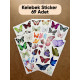 69 Adet Kelebek Sticker Seti - Defter, Duvar, Laptop, Telefon, Ayna, Cam Çocuk Kitap Dekor Etiket P3 69 Adet Kelebek Sticker Seti - Defter, Duvar, Laptop, Telefon, Ayna, Cam Çocuk Kitap Dekor Etiket P3