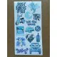 6'lı Mavi Art Temalı Sticker Seti 106 Adet Planner Ajanda Laptop Telefon Bullet Journal Etiket 6'lı Mavi Art Temalı Sticker Seti 106 Adet Planner Ajanda Laptop Telefon Bullet Journal Etiket
