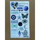 6'lı Mavi Art Temalı Sticker Seti 106 Adet Planner Ajanda Laptop Telefon Bullet Journal Etiket 6'lı Mavi Art Temalı Sticker Seti 106 Adet Planner Ajanda Laptop Telefon Bullet Journal Etiket