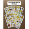 6'lı Sarı Art Temalı Sticker Seti 106 Adet Planner Ajanda Laptop Telefon Bullet Journal Etiket