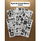 6'lı Siyah Art Temalı Sticker Seti 110 Adet Planner Ajanda Laptop Telefon Bullet Journal Etiket