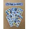 6'lı Van Gogh Art Temalı Sticker Seti 92 Adet Planner Ajanda Laptop Telefon Bullet Journal Etiket