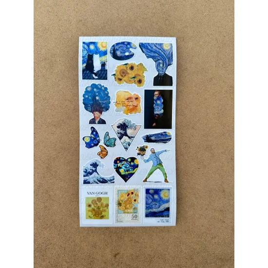 6'lı Van Gogh Art Temalı Sticker Seti 92 Adet Planner Ajanda Laptop Telefon Bullet Journal Etiket 6'lı Van Gogh Art Temalı Sticker Seti 92 Adet Planner Ajanda Laptop Telefon Bullet Journal Etiket