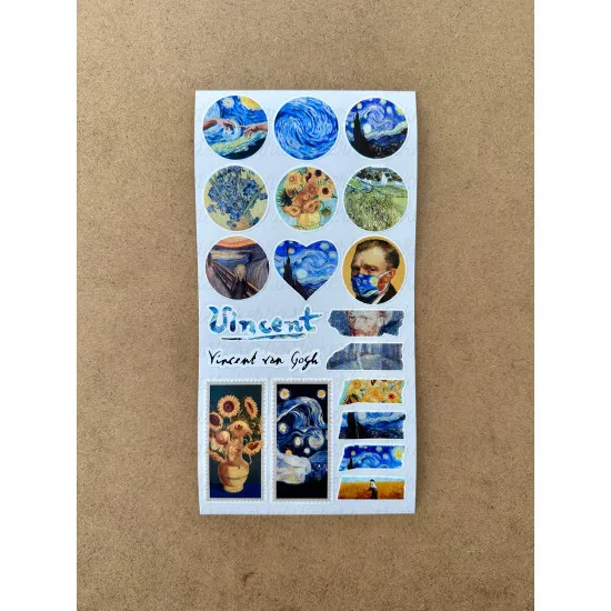 6'lı Van Gogh Art Temalı Sticker Seti 92 Adet Planner Ajanda Laptop Telefon Bullet Journal Etiket 6'lı Van Gogh Art Temalı Sticker Seti 92 Adet Planner Ajanda Laptop Telefon Bullet Journal Etiket