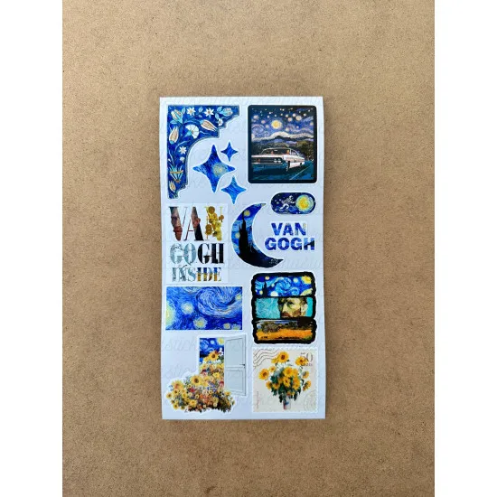 6'lı Van Gogh Art Temalı Sticker Seti 92 Adet Planner Ajanda Laptop Telefon Bullet Journal Etiket 6'lı Van Gogh Art Temalı Sticker Seti 92 Adet Planner Ajanda Laptop Telefon Bullet Journal Etiket