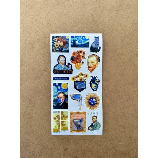 6'lı Van Gogh Art Temalı Sticker Seti 92 Adet Planner Ajanda Laptop Telefon Bullet Journal Etiket 6'lı Van Gogh Art Temalı Sticker Seti 92 Adet Planner Ajanda Laptop Telefon Bullet Journal Etiket