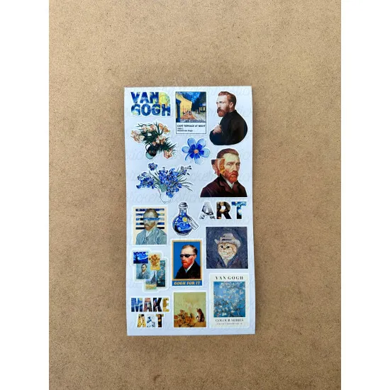 6'lı Van Gogh Art Temalı Sticker Seti 92 Adet Planner Ajanda Laptop Telefon Bullet Journal Etiket 6'lı Van Gogh Art Temalı Sticker Seti 92 Adet Planner Ajanda Laptop Telefon Bullet Journal Etiket
