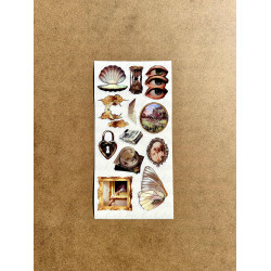 6'lı Vintage Temalı Sticker Seti 79 Adet Planner Ajanda Laptop Tablet Telefon Bullet Journal Etiket